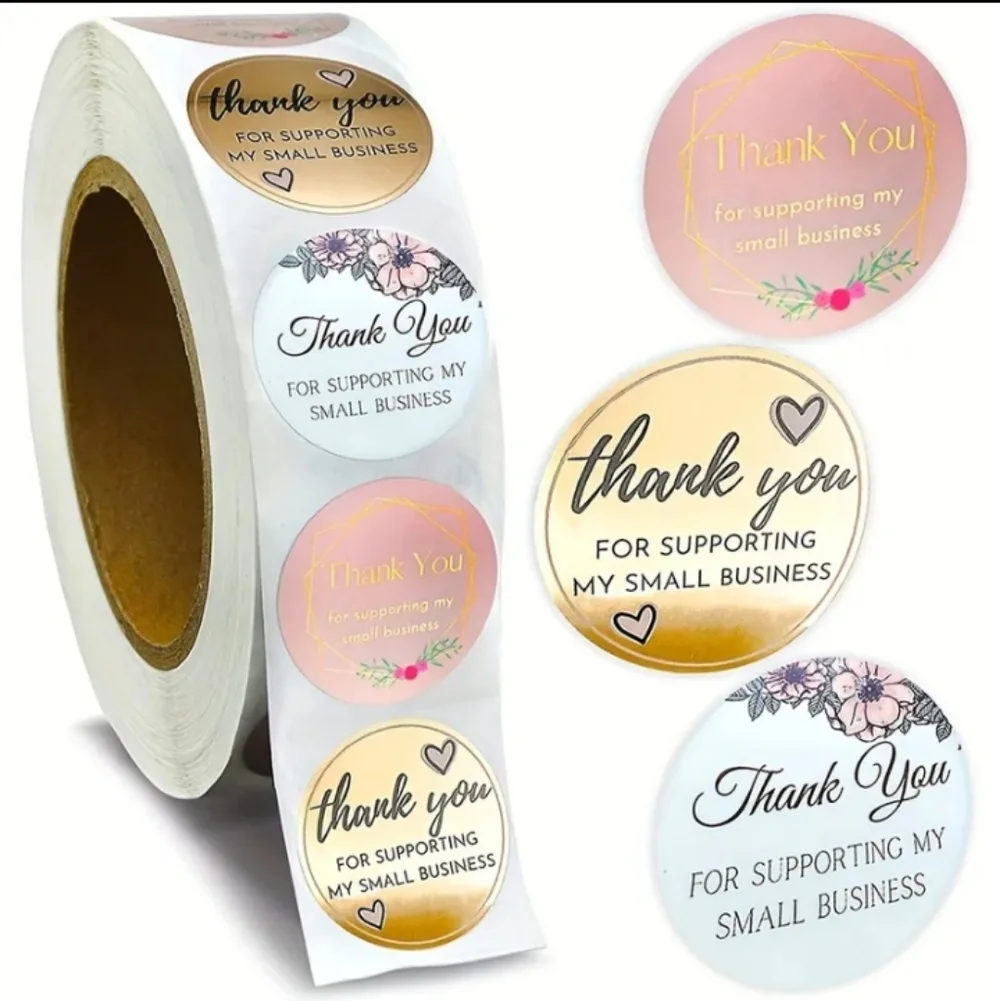 Thank You Small Business Sticker Labels - 500 Count